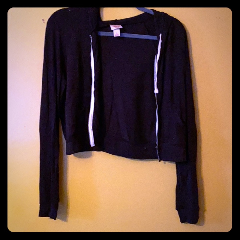Mossimo cropped zip up hoodie